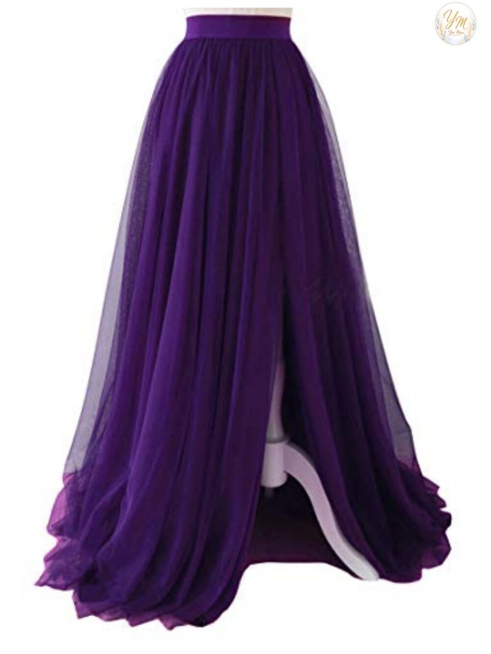 Tulle Maxi Skirt Full A-Line Evening Prom Party Elastic Waist Adult